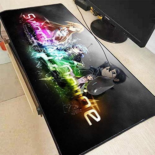 300X600X3MM Schwertkunst Online Sao Anime Mouse Pad Gamer Große Lock Edge Gaming MousePad XXL Laptop Schreibtischmatte Tastatur Pad-400X900X3MM