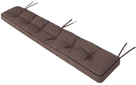 Bankkissen Bankauflage Auflage Kissen Polster Bankpolster Outdoor - Bankauflage Auflage für Bänke in Haus und Garten Sitzkissen - 180x40 cm Braun