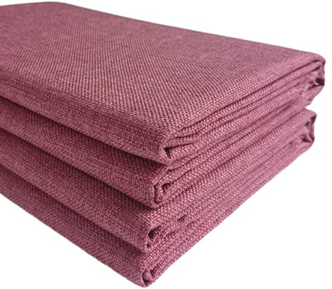 【Tissu de Rembourrage】TinaKim - Tissu Imitation Lin Grossier pour la Réparation de Housse de Siège, Canapé et Chaise (Rose 6, 1 Mètre)