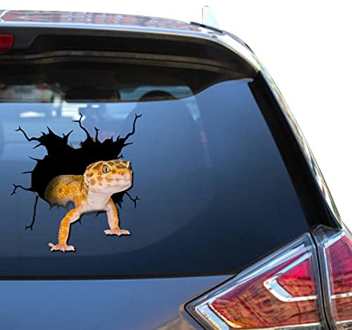 Auto-Aufkleber mit Leoparden-Gecko-Motiv, Tieraufkleber, Vinyl, Fensteraufkleber, Tier-Vynal, Badezimmer-Aufkleber für Mütter, lustiger 3D-Van Sticers