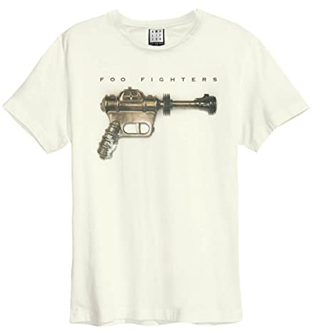 Amplified Greatest Band Foo Fighters Unisex Adult T-Shirt (XL) (Vintage White)