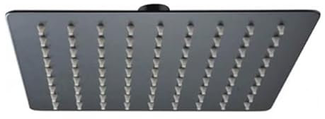 IMEX - Spruzzatore doccia quadrato extra piatto in acciaio inox 40 x 40 cm, nero opaco - RDC004/NG