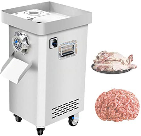 Picadora de carne eléctrica comercial, picadora de carne vertical de 2200 W, máquina trituradora de huesos, máquina picadora, picadora, pimienta, esqueleto de pollo, picadora de huesos para carne
