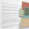 HEXIMO Lamellenwand (1.84 m²) aus XPS - Lamellen Wandpaneele Lamellenverkleidung Akustikpaneele weiß (4 Paneele, HLM-8-01 weiß) Paneele Wandleiste Platten Wand Deko