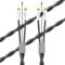 Preffair Turntable Cable with Ground Wire Phono RCA Cable 3.3FT Silver Male-to-Male 3 Pin for Turntable, Amplifier, DJ Mixer, Phono Preamp