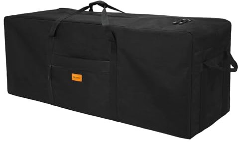 RAINYEAR 106L Moving Bag Foldable Extra Large Storage Bag 900D Oxford Cloth Waterproof & Tear Resistant Black Organizer with Anti-Burst Zipper & Reinforced Handle
