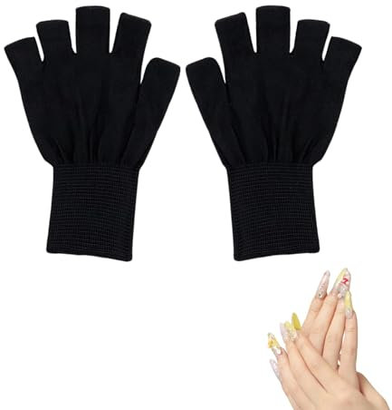 Guantes UV para uñas de gel, guantes de protección UV para manicura, guantes hidratantes sin dedos para el cuidado de la piel, lámpara de uñas de gel con protección UV que protege las manos de daños