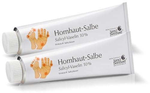 Sanct Bernhard Hornhaut-Salbe mit 10% Salicyl-Vaselin | 2 x 90 g