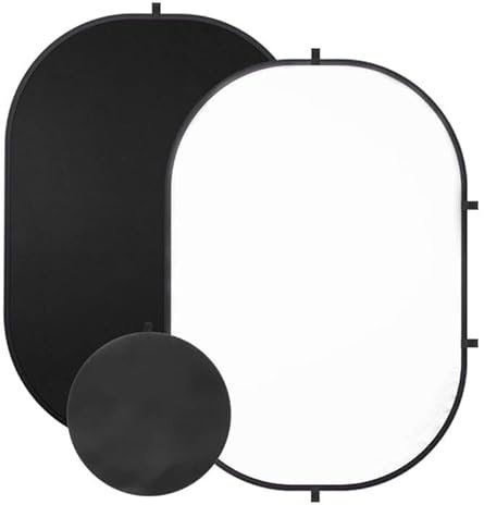 SEDGEWIN White Black Photography Backdrop, 5x6.5ft/150x200cm Double-Sided Pop Up Collapsible Background Panel Reversible Muslin Chromakey Screen with Carry Bag for TikTok YouTube Video Live Streaming