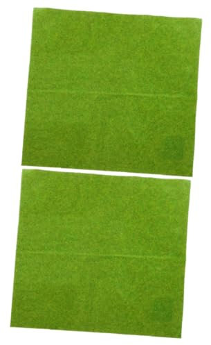 Sosoport 2 Stücke Gras Matte Kunstrasen Gras Gefälschte Gras Pad Für Sand Tisch Vielseitig Sand Tisch Modell Gras