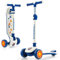 COSTWAY Kinder Roller klappbar, Kinder Scooter mit PU LED Rädern & Hinterbremse, Tretroller höhenverstellbar, Cityroller Kickscooter für Jungen und Mädchen ab 3 Jahren (Weiß)