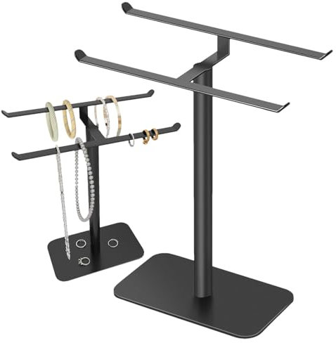 Ohrring- und Halskettenhalter, Halsketten- und Armband-Organizer - Halsketten-Aufbewahrungs-Organizer aus Edelstahl, Ohrring-Halter, Ständer | Robuster Schmuckaufbewahrungshalter aus Metall für den Ti