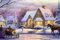 IGHSNZUH Papierspiel Puzzle Erinnerungen An Weihnachten Von Thomas Kinkade 1000 Teile (70 * 50 Cm)