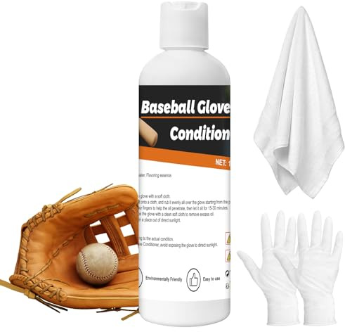 DINGSEN Baseballhandschuh-Öl und Handtuch, 300 ml, verlängert die Lebensdauer, Handschuhöl zum Einbrechen der Handschuhe verhindert Risse und Gerüche