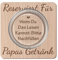 Kecdru Geschenk für Papa Geburtstag Vatertag Väter Geschenke Personalisiert rutschfeste Buchenholz Untersetzer mit Lustige Lasergravur Geburtstagsgeschenk Bier Whisky, Reserviert für Papa