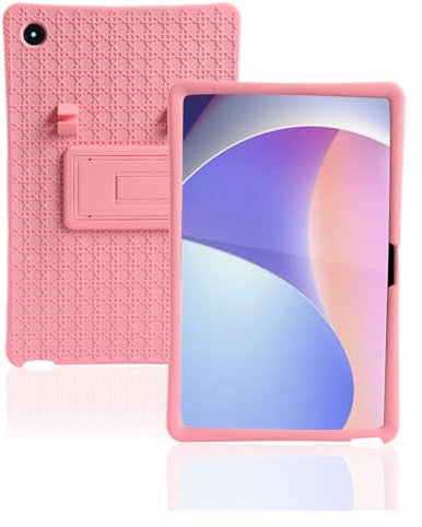INSOLKIDON Compatible avec Coque Lenovo Chromebook Duet 3 11IAN8 11.5-inch Tablet Silicone de Protection Pliable Housse Case Cover avec Fonction Support (Pink)