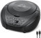 Gueray Reproductor de CD portátil Boombox Reproductores CD para el hogar con Altavoces Radio FM Entrada AUX Compatible con Auriculares Modo Lista de reproducción Reproducción Prog para audiolibros