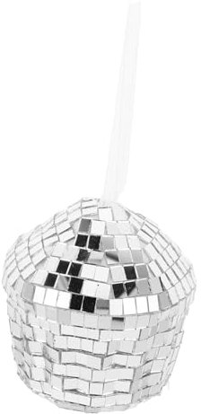 Abaodam Disco-Cupcake-Form, eleganter Weihnachtsbaumschmuck für Feiertage, Partys, auffälliges Spiegel-Finish für Festliche Feiern und Disco-Themen-