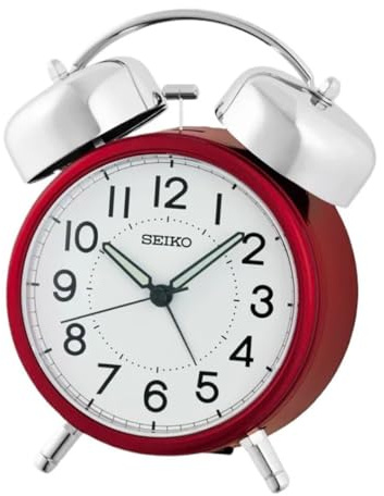 Seiko Clocks Wecker rot metallic