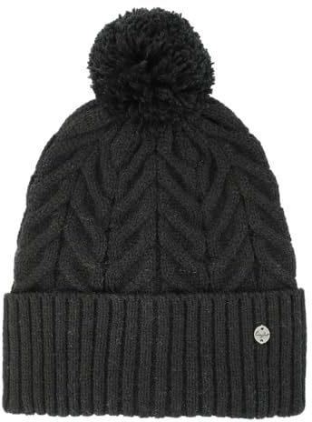 Eisglut Damen Strickmütze gefütterte Wintermütze mit Bommel Giselel Alpaka