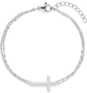 s.Oliver Damen Schmuck – Halsketten & Armbänder aus Edelstahl mit Kreuzanhänger in verschiedenen Farben – Modern & Stilvoll – Perfekte Geschenkidee