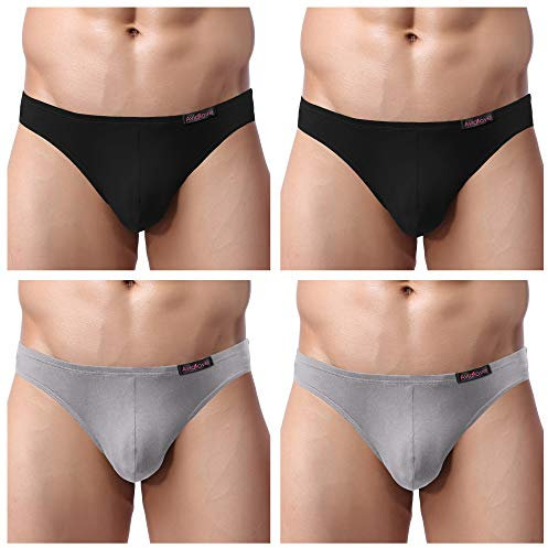Avidlove Slip in Microfibra da Uomo Confezione da 4 Slip Modal Soft Short Underwear Mutande Trunk Shorts Underwear Men Gr. EU XXL 2 X Nero/ 2 X Grigio