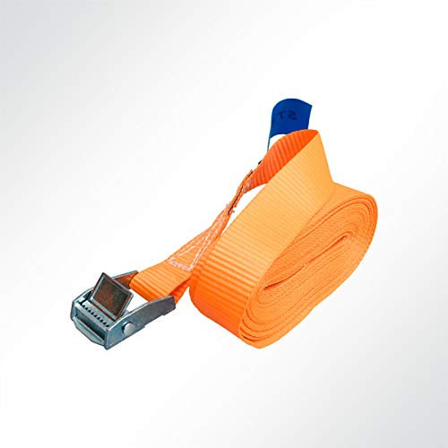 LYSEL Spanngurt mit Klemmschloss 5m lang 35mm breit orange Befestigungsriemen