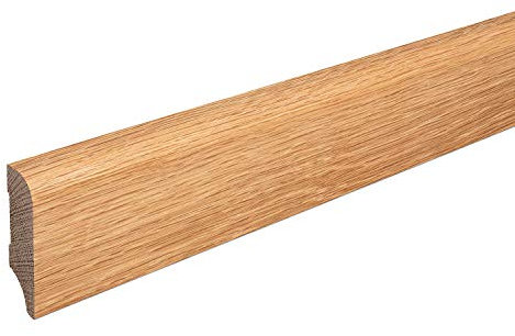 Sockelleiste München Eiche Massivholz GEÖLT Oberkante Abgerundet 60mm