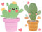CULER Topf-Blumen-Wand-Aufkleber-Abziehbilder Pot Kultur Vinylwand-Aufkleber Fensteraufkleber Topf Cartoon-Blumen-Kaktus-Dekor