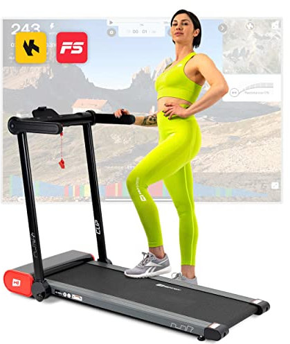 Hop-Sport HS-900LB Clip kompaktes Laufband für zuhause – Laufband klappbar mit LCD-Display, App-Steuerung, 12 Programmen und max. Geschwindigkeit 14km/h