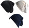 Shoes Lane New Pack of 3 Tube Assorted Colour Under Hijab Tube Bonnet Cap Head Cover (Black-White-Navy)