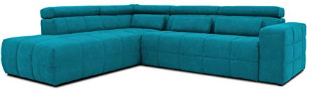 DOMO. collection Ecksofa Brandon, Sofa mit Rückenfunktion in L-Form, Polsterecke, Eckgarnitur 275 x 228 x 98 cm (BxTxH), türkis