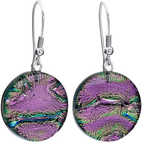 miyou Damen Ohrringe Silber 925 - Ohrstecker Silber aus Murano Glas - Ohringe mit einem Zertifikat - Earrings for Women - Damenohrringe - Ohrring - Originalität Bestätigt
