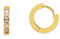 XENOX STEEL Ohrringe X2651 Damen Creolen Edelstahl Gold orange Zirkonia