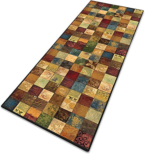 MENGH Tapis de Bain Antidérapant Lavable Surface Douce 3D Tapis De Couloir Passage Moderne pour Couloir pour Cuisine, Chambre à Coucher & Couloir - 90x300cm