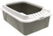 Rotho MyPet Eco Bonnie Katzenklo mit Top-Eingang, Kunststoff (PP recycelt), beige/weiss, M (57.2 x 39.3 x 20.9 cm)