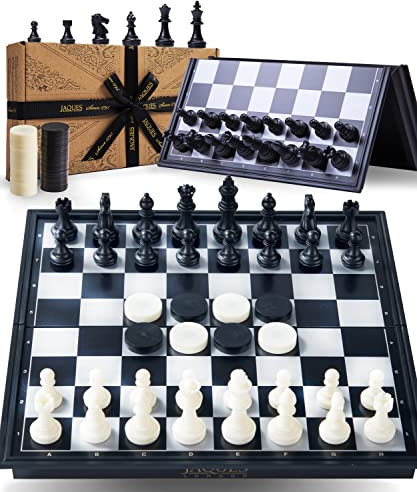 Jaques of London Magnetic Chess Set | Travel Chess Set | Folding Chess Board and Chess Pieces | Quality Chess Sets | Since 1795