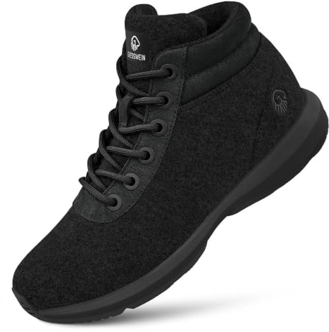 Giesswein Wool Sneaker High Top Men - Warm gefütterte Winterschuhe Herren | Wasserabweisende Winterstiefeletten mit Merino Futter, Winterstiefel mit rutschfester Profilsohle für Schnee, Matsch & City