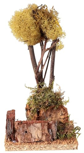 Holyart Miniaturpflanzen für Krippen: Baum mit gelber Flechte für Krippe 18cm groß
