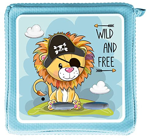 MeinBaby123® Schutzfolie kompatibel mit Toniebox | Schutzcover selbstklebend | Premium Qualität | Aufkleber passgenau I Folie Sticker I Toniebox Zubehör (Pirat Löwe)