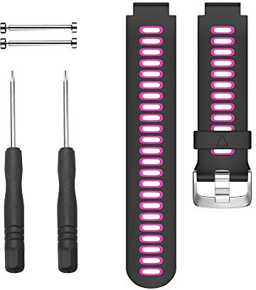Armband Kompatibel mit Garmin Forerunner 735XT Armband - Sport Silikon Uhrenarmband Replacement Wechselarmband Ersatzarmband für Forerunner 735XT Smartwatch (Hot Pink, One Size)