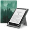 MoKo Étui Universel pour 6 6.8 7 Kindle eReaders Fire Tablette-Kindle/Kobo/Voyaga/Lenovo/Sony Kindle E-Book E-Reader Tablette, Coque en PU avec Support Réglable et Dragonne, Forêt Verte