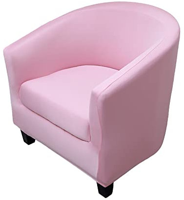 Highdi Sesselschoner Sesselüberwurf mit Elastisch Stretch Husse 2 Stück, Club Chair Schonbezug Sofabezug mit hoher Dehnung Sessel für Loungesessel Cocktailsessel (einfarbig rosa)