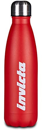 Invicta BOTELLA TERMICA PLAIN LOGO, Rojo – Botella Agua Acero Inoxidable Niños - 500 ml – para Niños, Niñas y Adolescentes – Reutilizable – sin PBA - 12 Horas Caliente, 24 frio