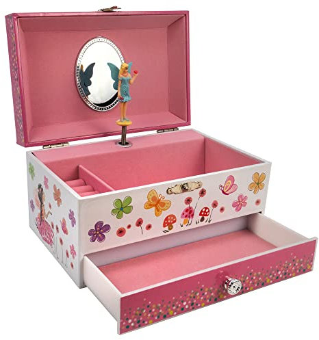 The San Francisco Music Box Company Schmuckkästchen mit Blumen und Schmetterlingen, Erbstück, Spieluhr