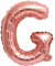 D2D | Party Balloon Buchstabe G in Rosé - Größe 40 cm - Folienballon - Buchstabenballon - Geburtstagsdeko