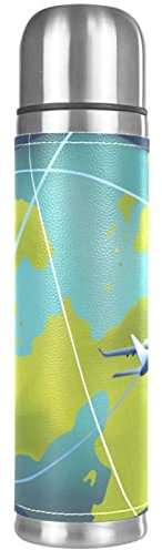 Insulated Water Bottle Stainless Steel Water Bottles Metal Water Bottle, Universe Earth Plane