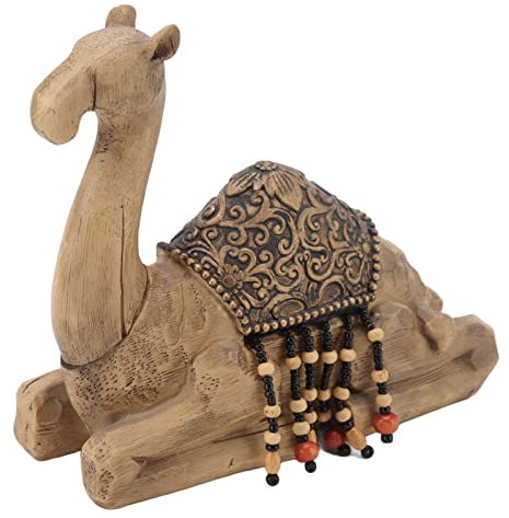 Kamel Figuren, Harz Kamel Statue, Retro Tier Skulptur für Büro, Zuhause, Desktop Ornament, 6,30 X 2,56 X 6,10 Zoll