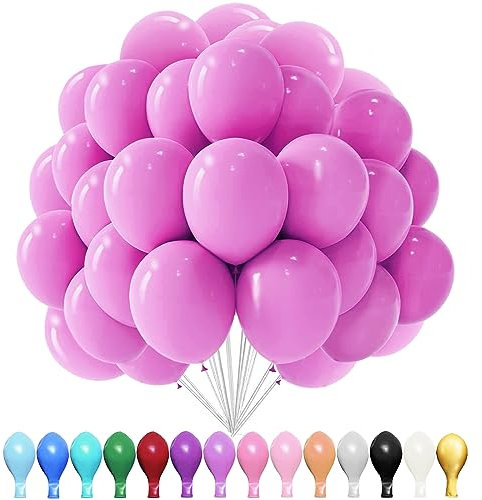 Luftballons Rosa, 100 Stück 10 Zoll Luftballons Rosa Matt, 2.2g Latex Luftballons, Luftballons Matt, für Geburtstagsfeiern, Jubiläumsfeiern, Hochzeiten, Baby Party, Partydekorationen