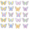 20 PCS Lace Fabric Embroidery Patches, Cute Embroidery Butterfly Fabric Lace Clothes Jackets Jeans Backpacks Hats for DIY and Craft Projects